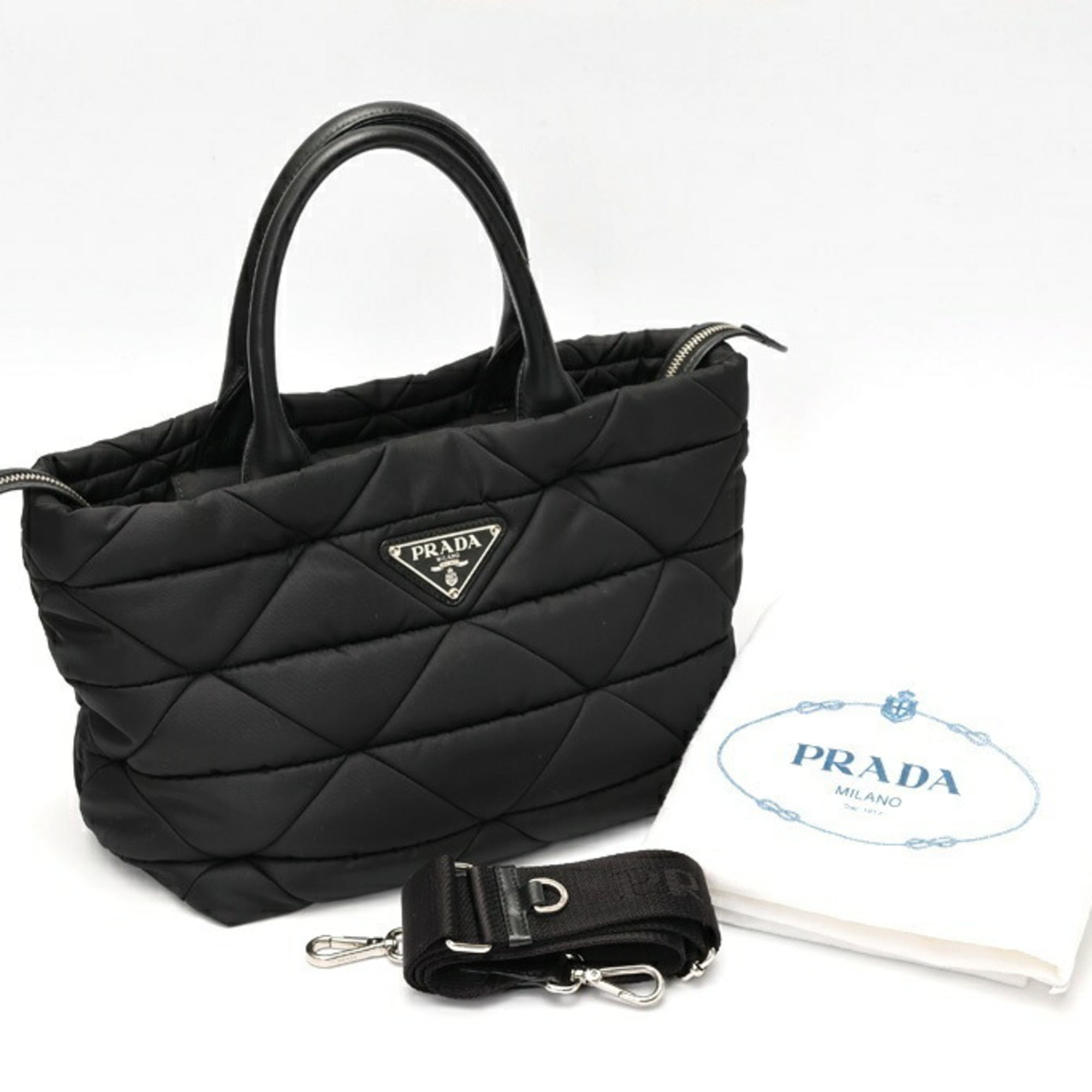 Prada Black Nylon Tote Bag (Pre-Owned)