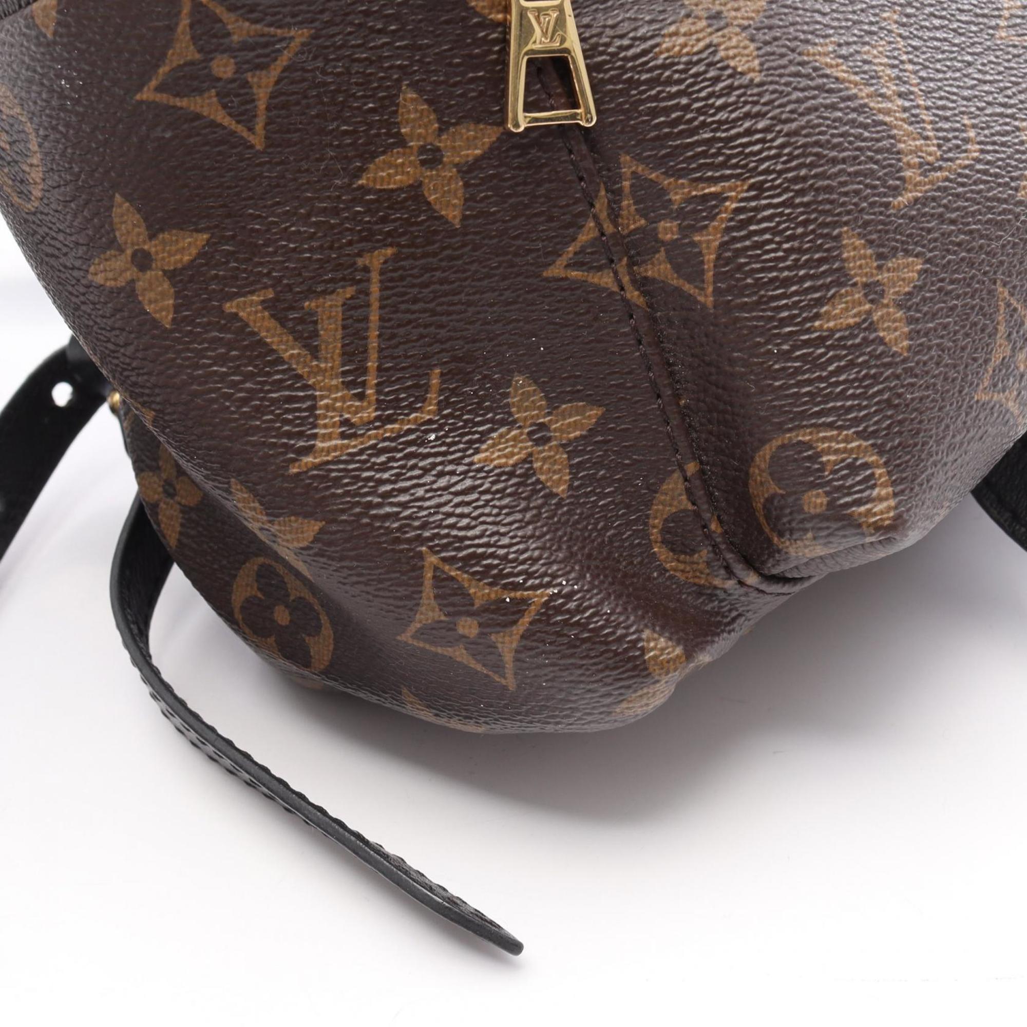 Louis Vuitton Black Brown Pvc Coated Canvas Leather Backpack (Pre-Owned)
