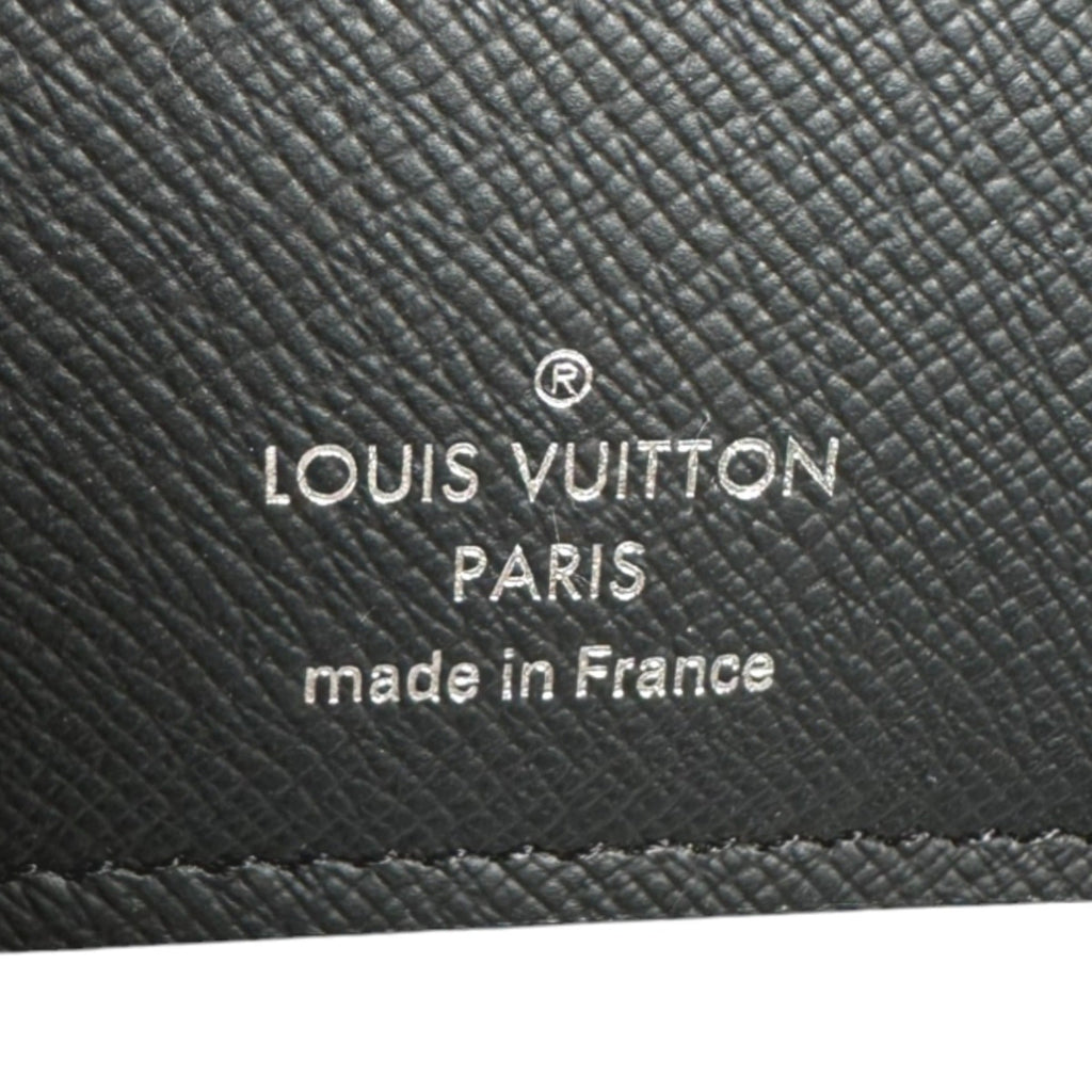 Louis Vuitton Black Taiga Leather Long Wallet (Bi-Fold) (Pre-Owned)