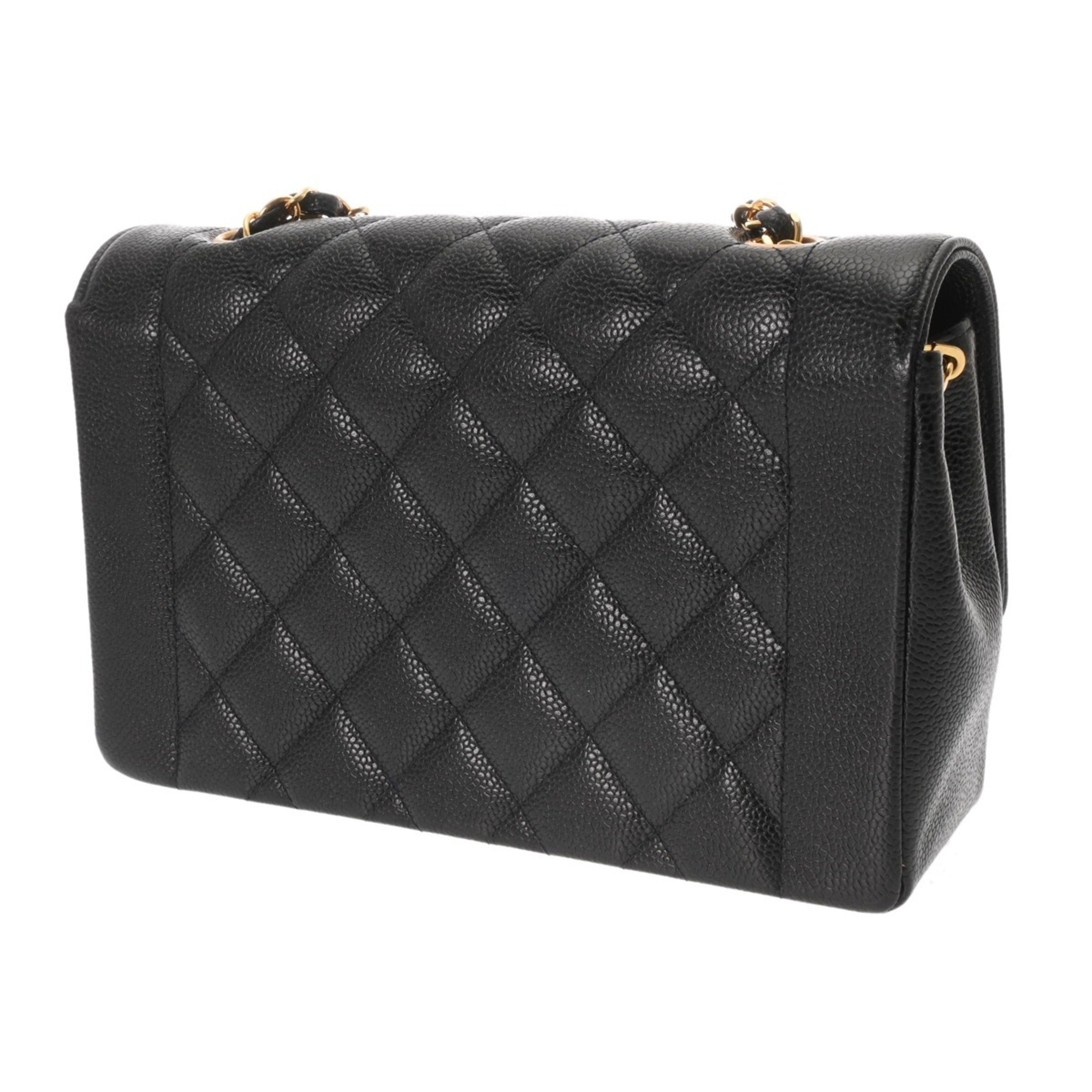 Chanel Black Grained Calfskin Shoulder Bag (Pre-Owned)
