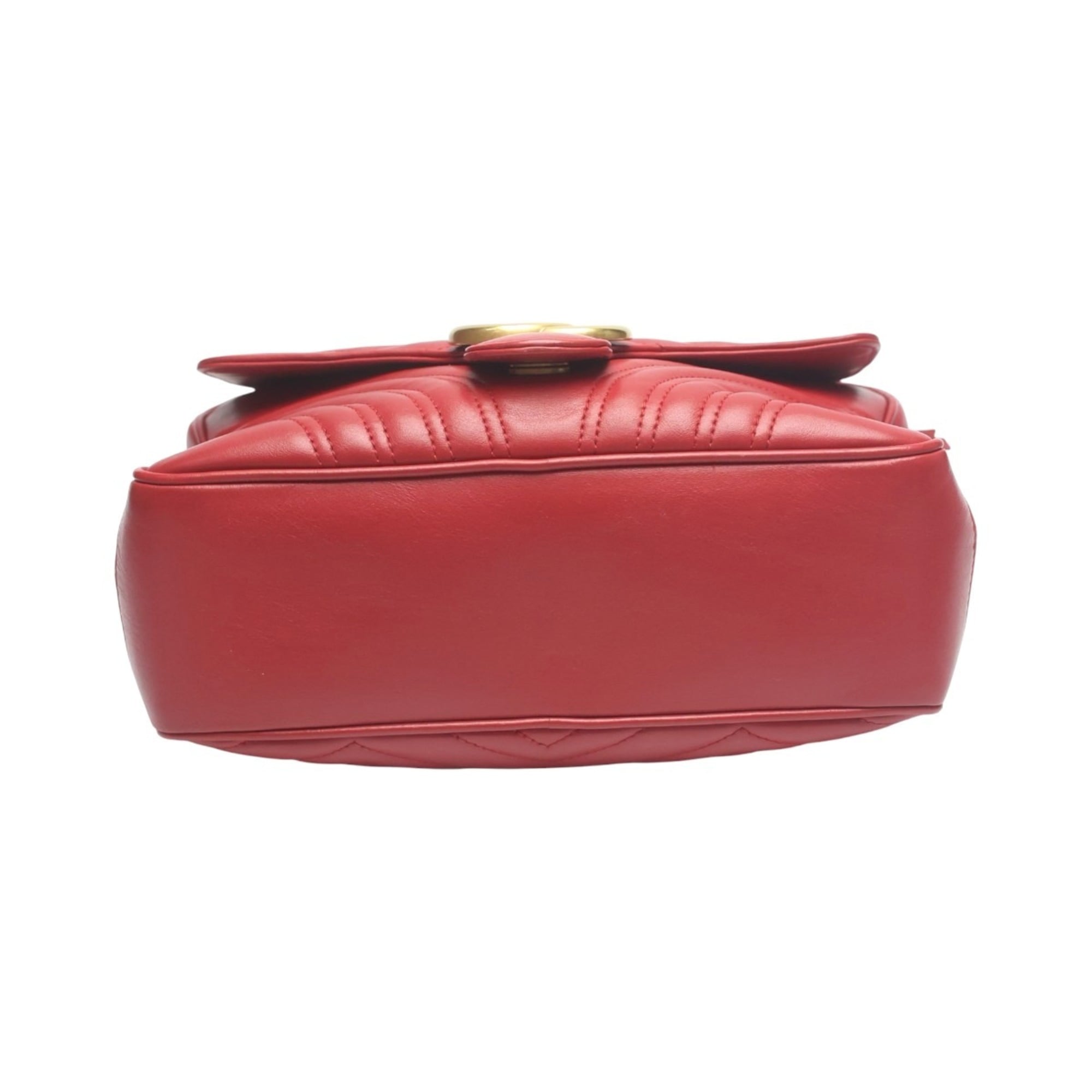 Gucci Red Color Leather Fanny Pack Sling Bag (Pre-Owned)