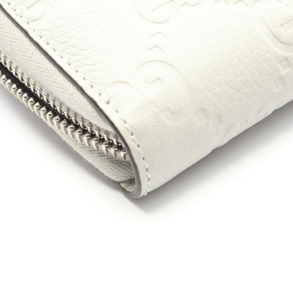 Gucci Gray Leather Long Wallet (Bi-Fold) (Pre-Owned)