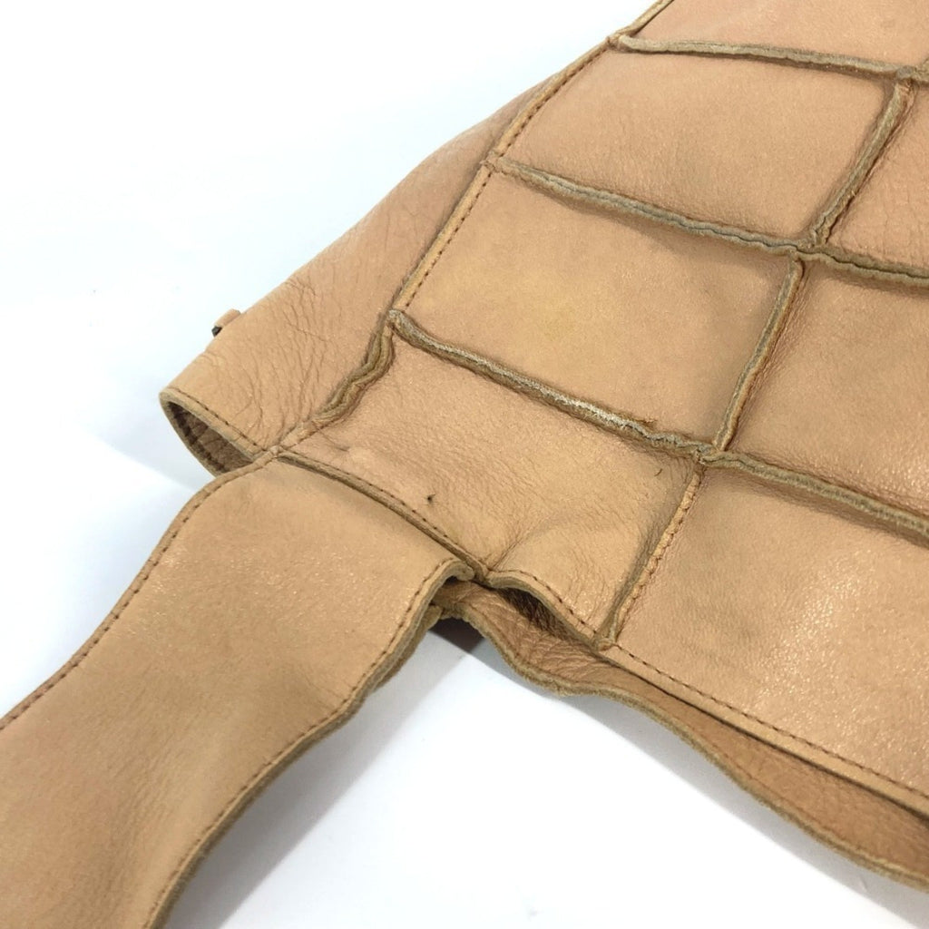 Chanel Beige Leather Shoulder Bag Tote Bag (Pre-Owned)
