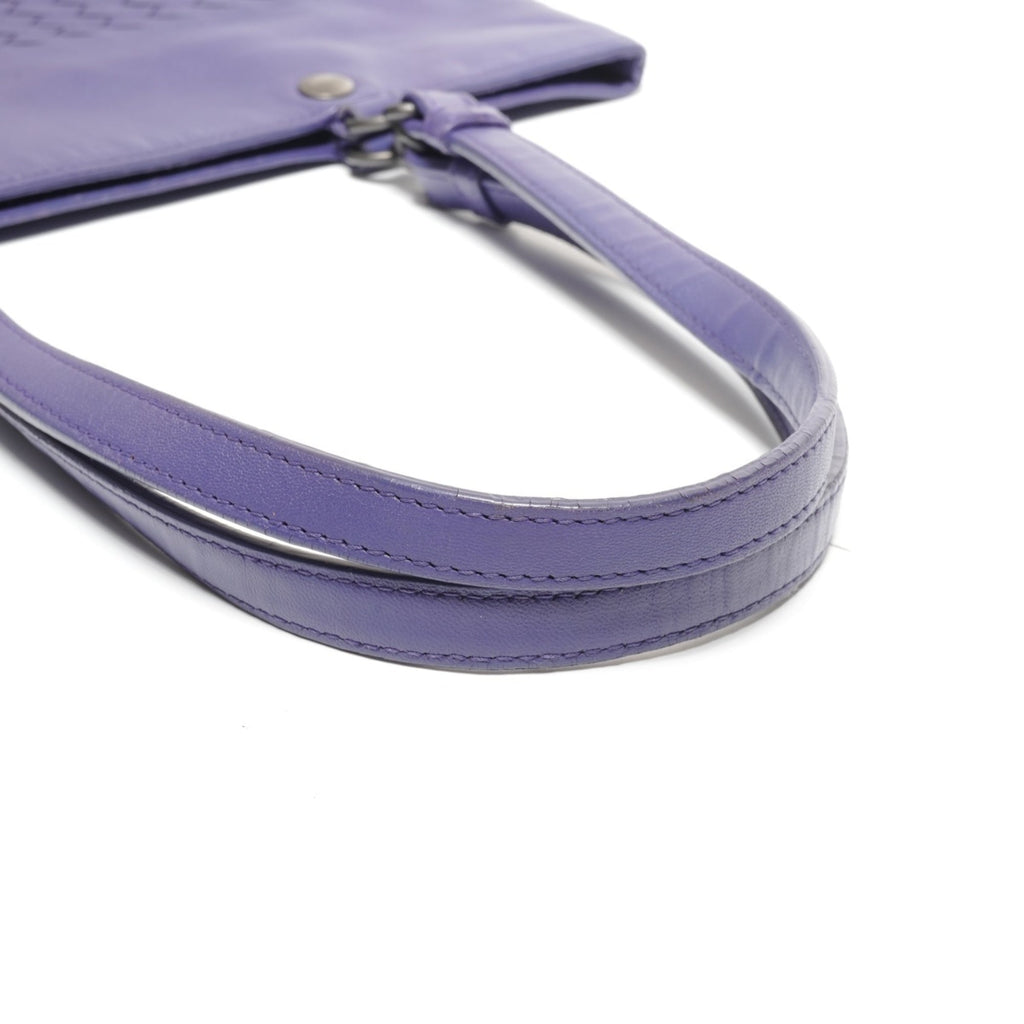 Bottega Veneta Intrecciato Purple Intrecciato Shoulder Bag (Pre-Owned)