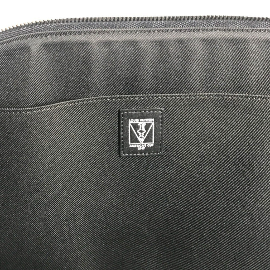 Louis Vuitton Black Red Color White Damier Graphite Clutch Bag Pochette Pouch (Pre-Owned)