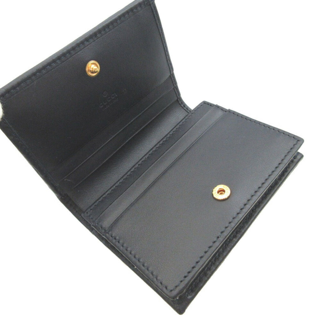 Gucci Beige Navy Canvas Leather Coin Purse/Coin Case (Pre-Owned)