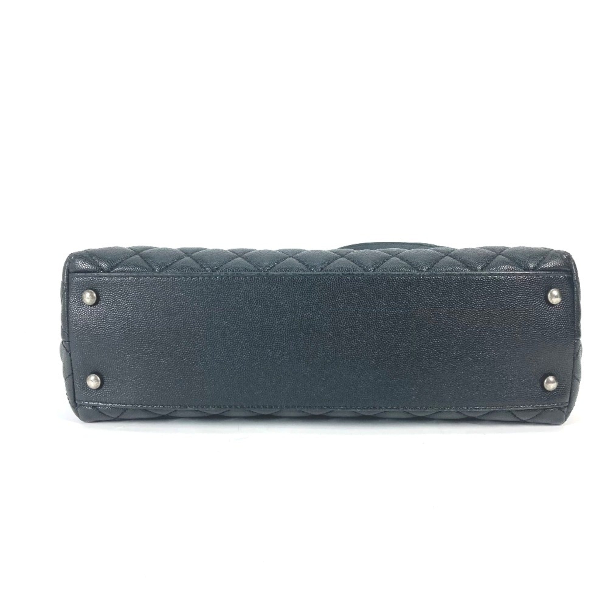 Chanel Black Leather Handbag (Pre-Owned)