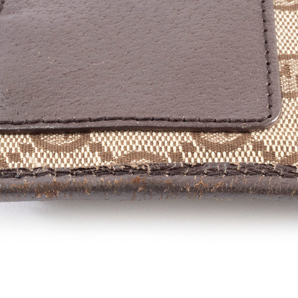 Gucci Gg Canvas Beige Brown Gg Canvas Leather Shoulder Bag (Pre-Owned)