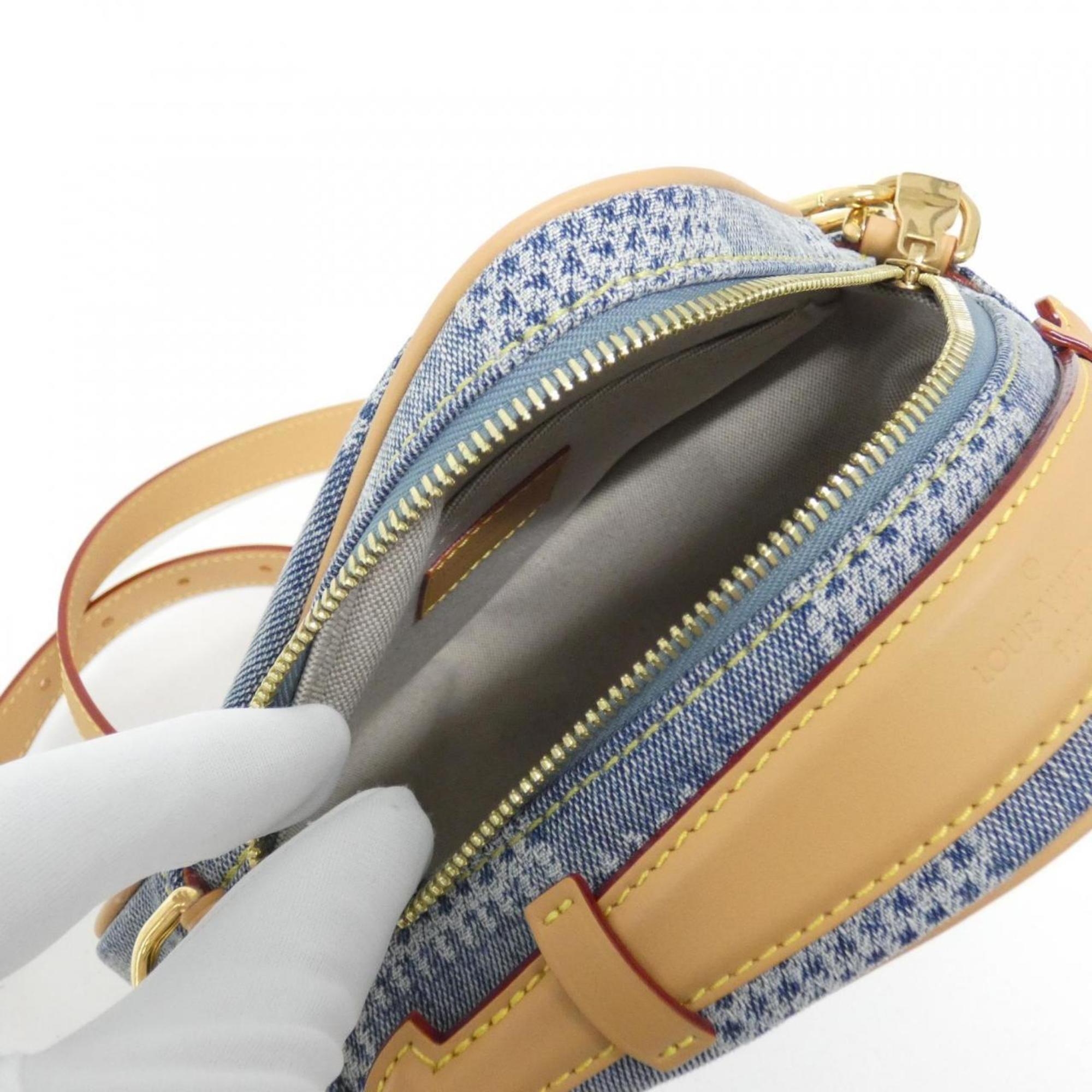 Louis Vuitton Blue Cotton Canvas Shoulder Bag (Pre-Owned)
