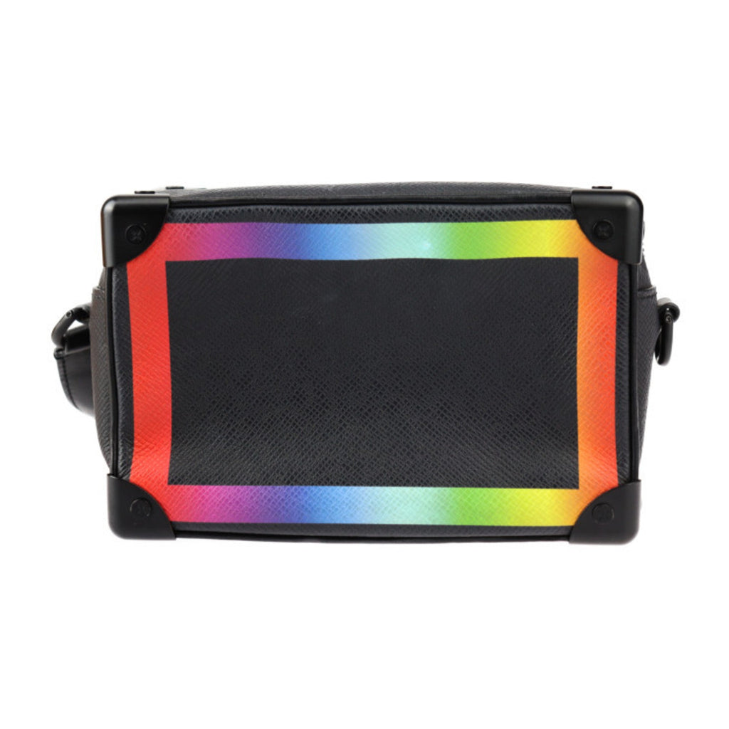 Louis Vuitton Black Multi-Color Taiga Leather Handbag Pochette Shoulder Bag (Pre-Owned)