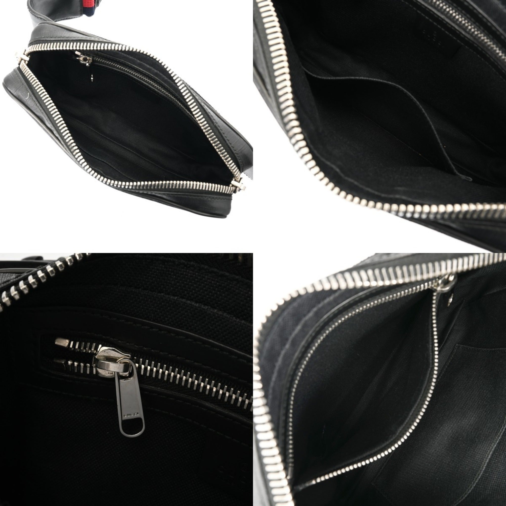 Gucci Black Gray Gg Supreme Canvas Sling Bag (Pre-Owned)