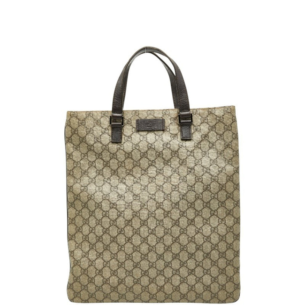 Gucci Beige Brown Pvc Leather Handbag Tote Bag (Pre-Owned)