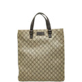 Gucci Beige Brown Pvc Leather Handbag Tote Bag (Pre-Owned)