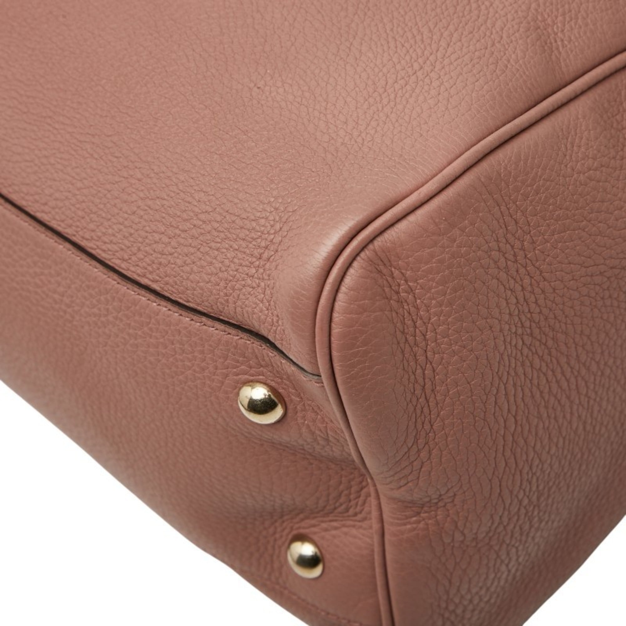 Gucci Pink Leather Handbag Shoulder Bag (Pre-Owned)