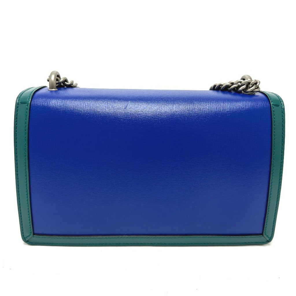 Gucci Blue Green Leather Shoulder Bag (Pre-Owned)