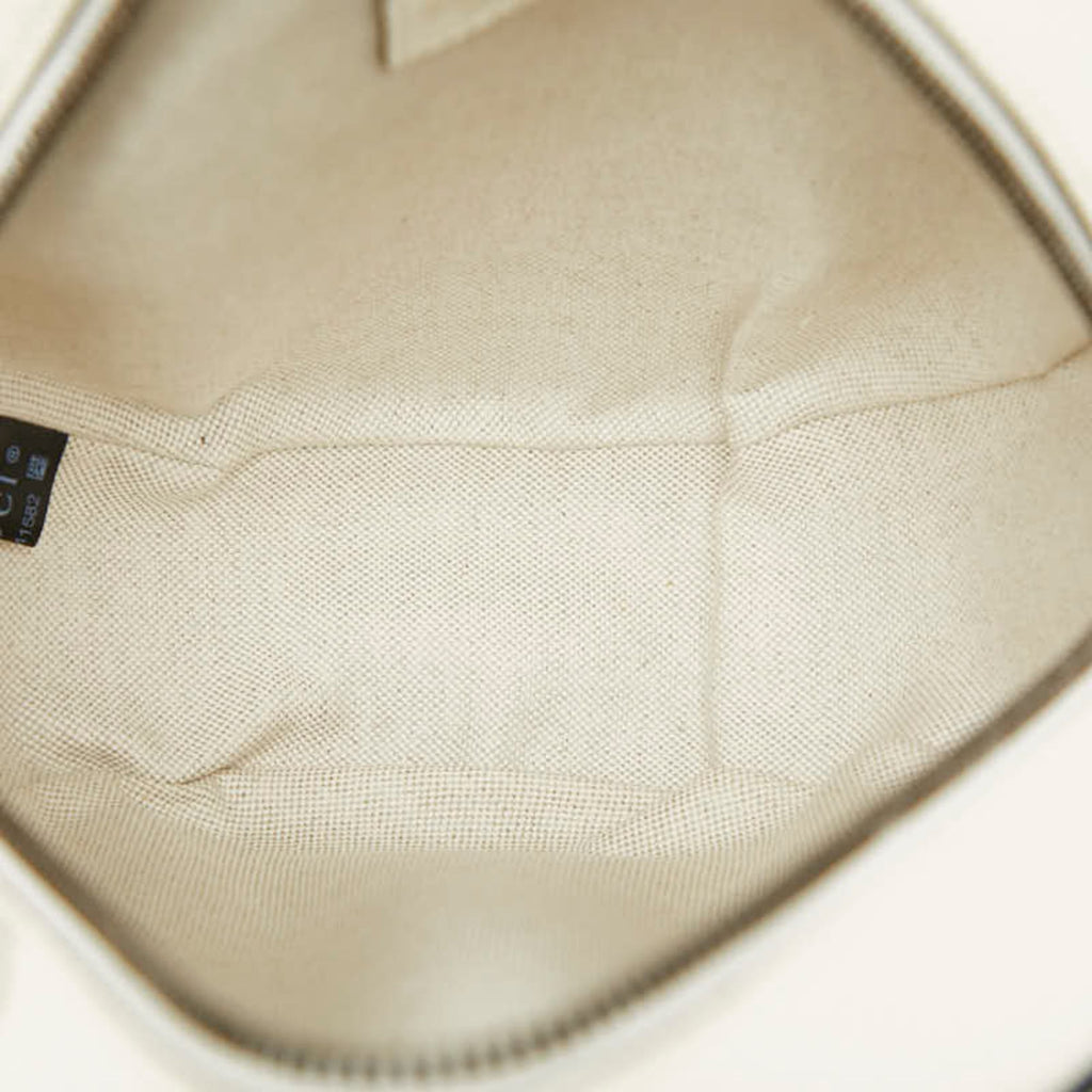 Gucci Black White Leather Shoulder Bag (Pre-Owned)