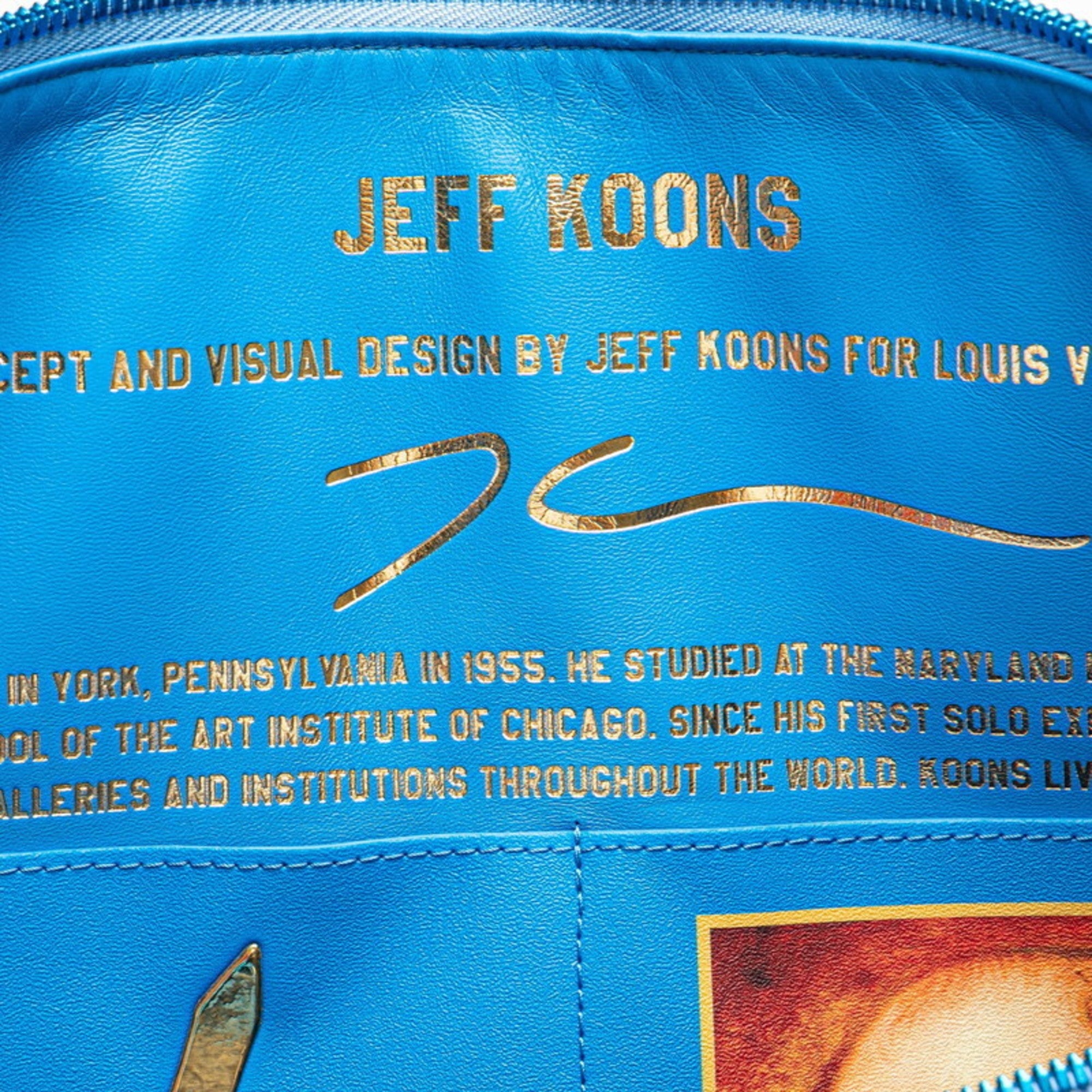 Louis Vuitton Blue Multi-Color Pvc Leather Boston Bag Shoulder Bag (Pre-Owned)