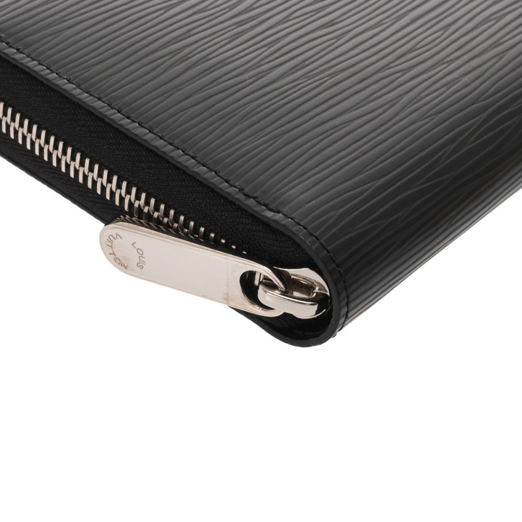 Louis Vuitton Noir Leather Long Wallet (Bi-Fold) (Pre-Owned)