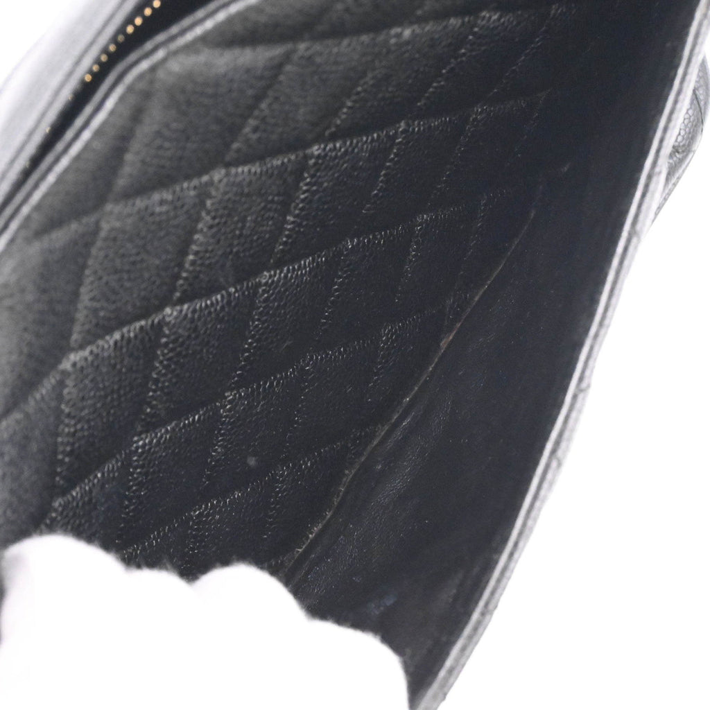 Chanel Black Grained Calfskin Handbag Tote Bag (Pre-Owned)