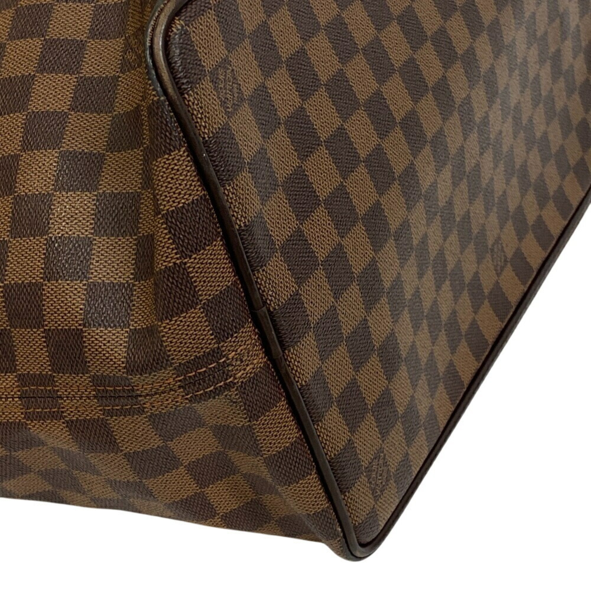 Louis Vuitton Damier Brown Red Color Leather Handbag (Pre-Owned)