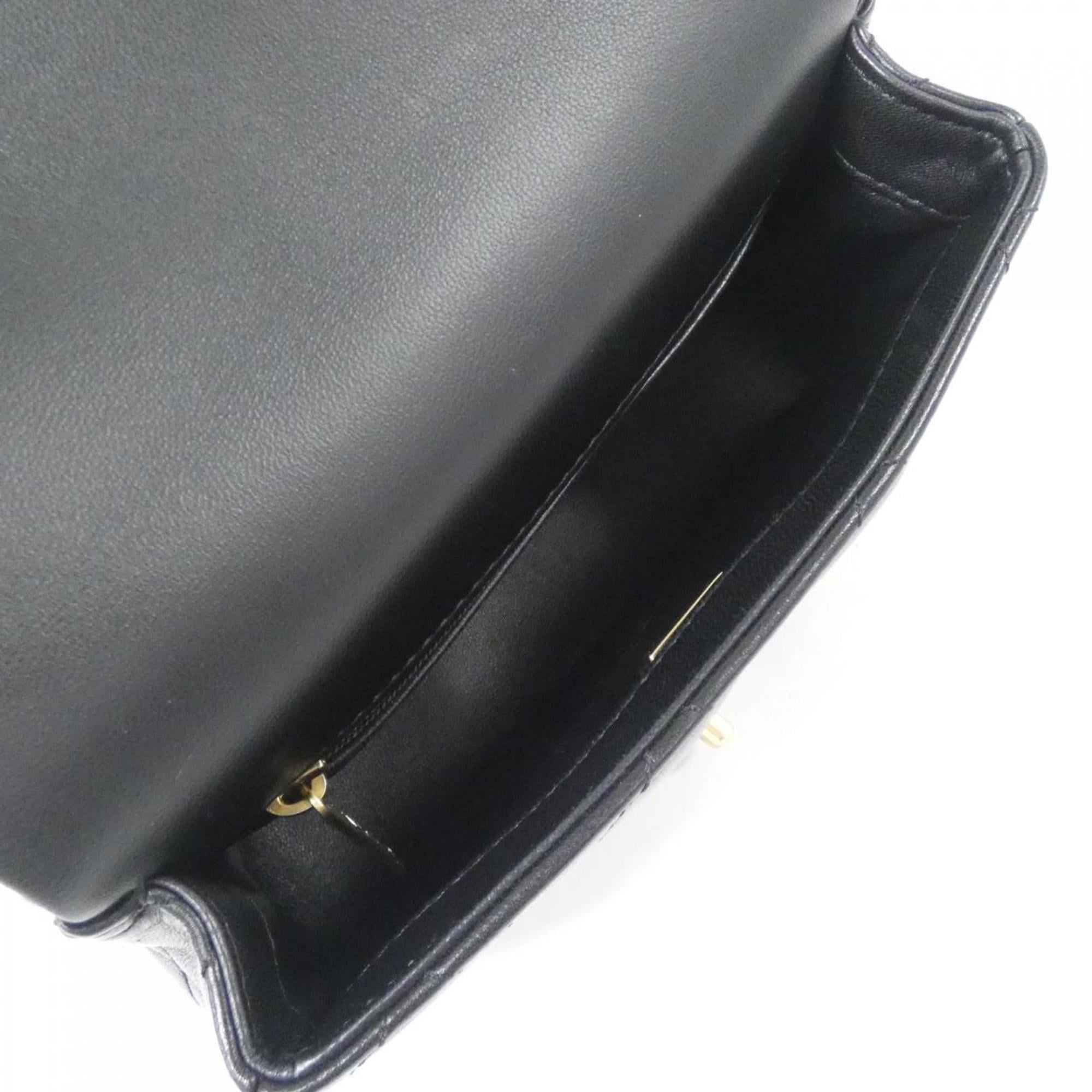 Chanel Black Leather Handbag (Pre-Owned)