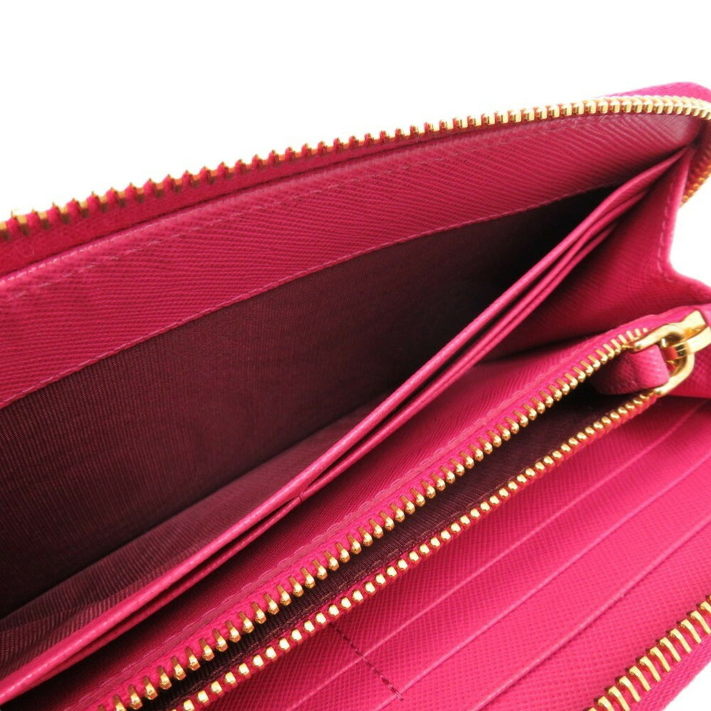 Prada Pink Leather Long Wallet (Bi-Fold) (Pre-Owned)
