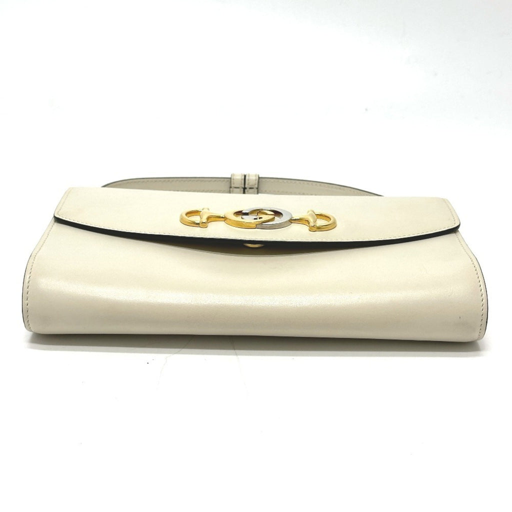 Gucci Off-White Leather Shoulder Bag (Pre-Owned)