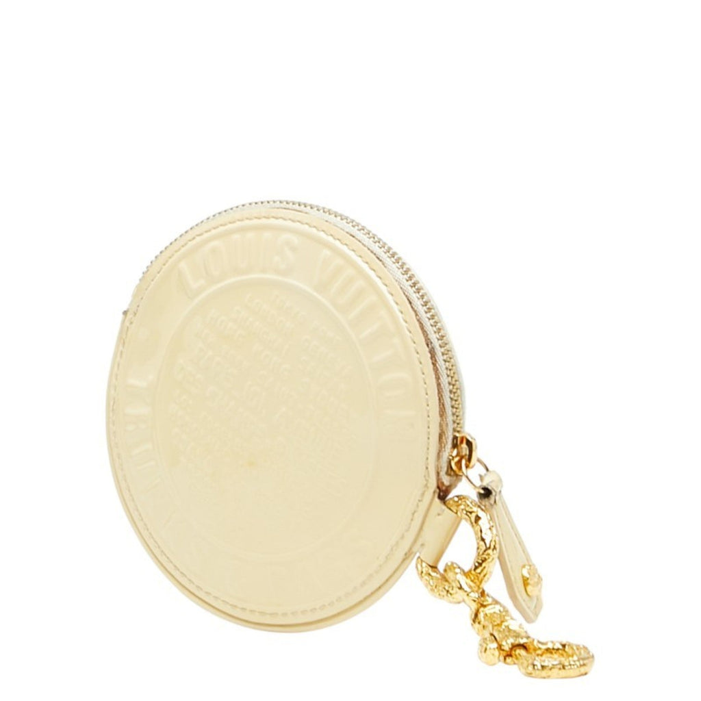 Louis Vuitton Vernis Yellow Leather Coin Purse/Coin Case (Pre-Owned)