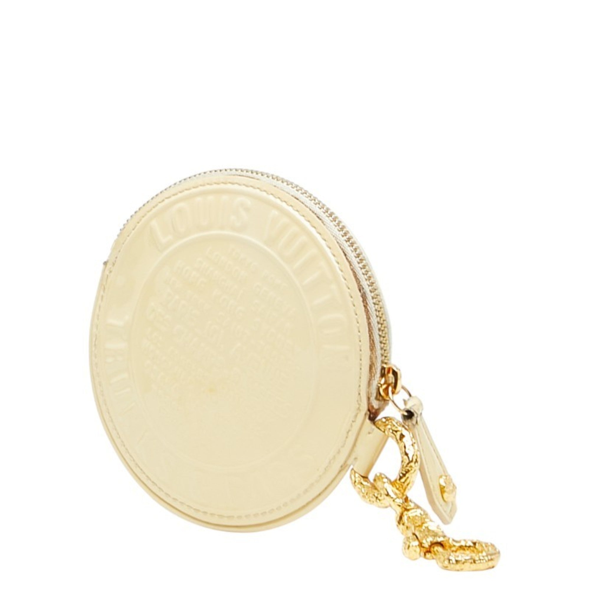 Louis Vuitton Vernis Yellow Leather Coin Purse/Coin Case (Pre-Owned)