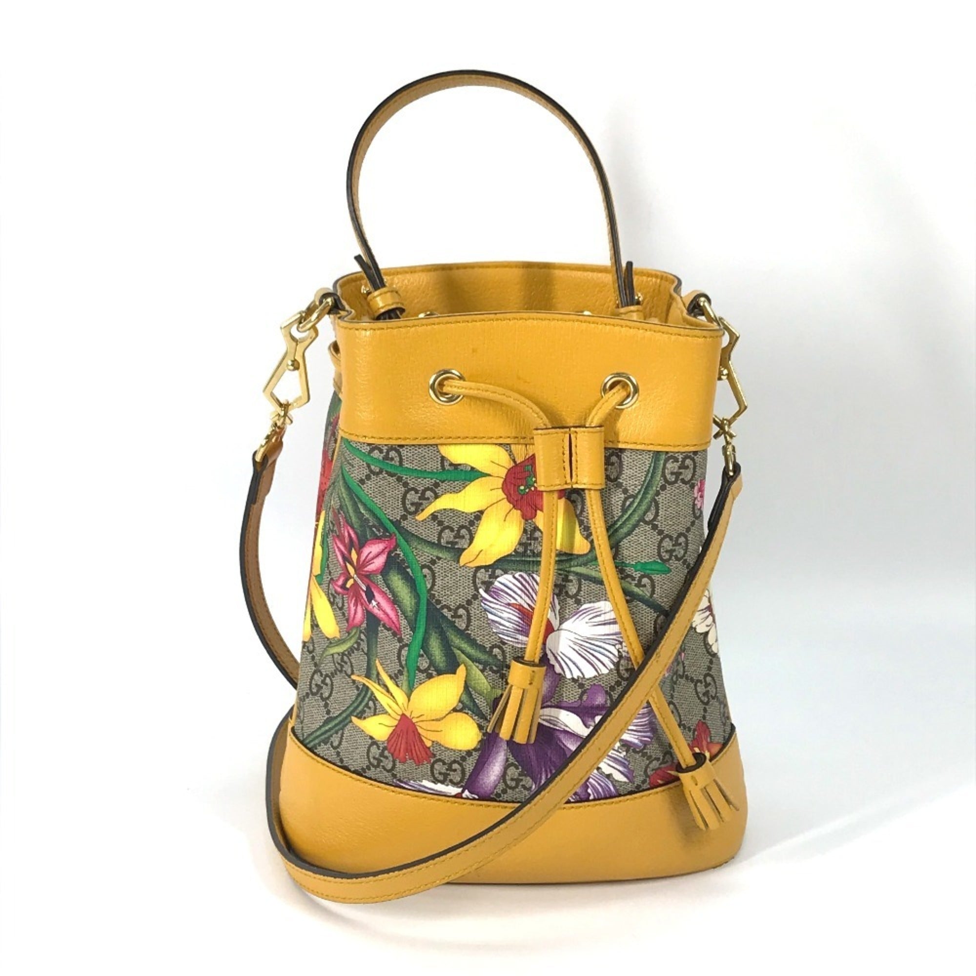 Gucci Beige Multi-Color Gg Supreme Handbag Shoulder Bag (Pre-Owned)