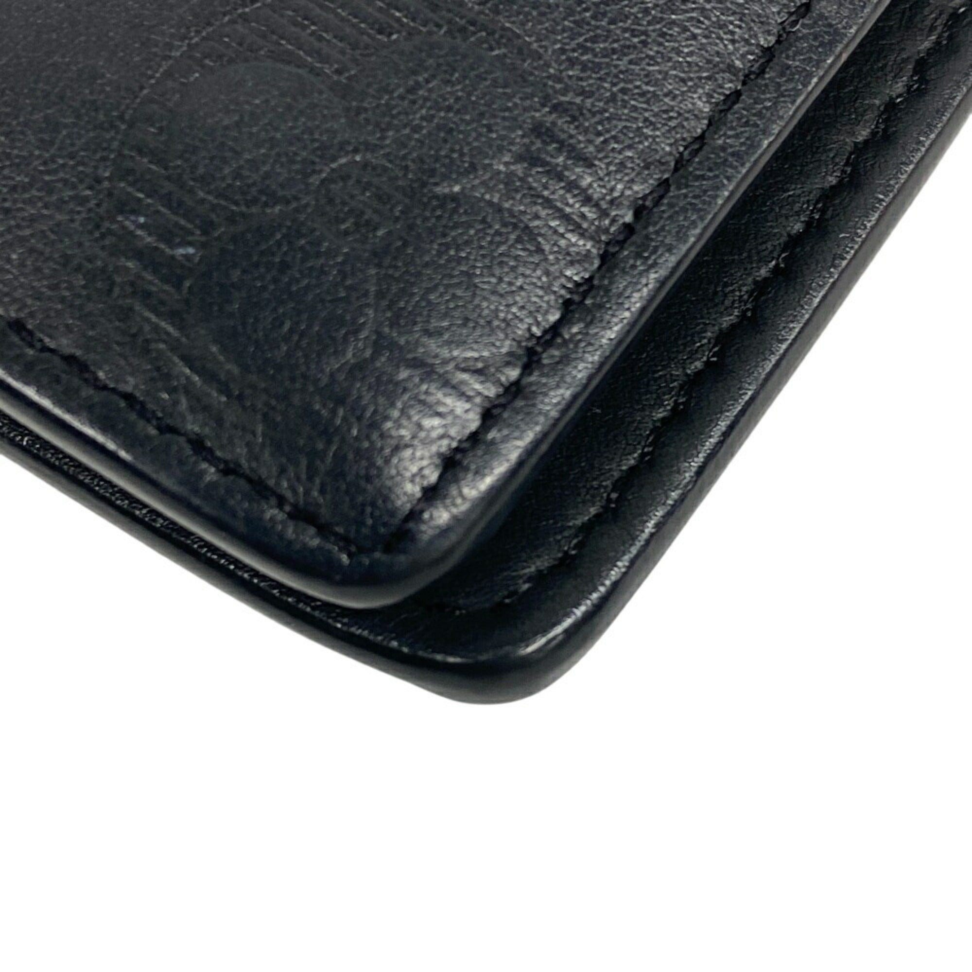 Louis Vuitton Black Monogram Shadow Long Wallet (Bi-Fold) (Pre-Owned)
