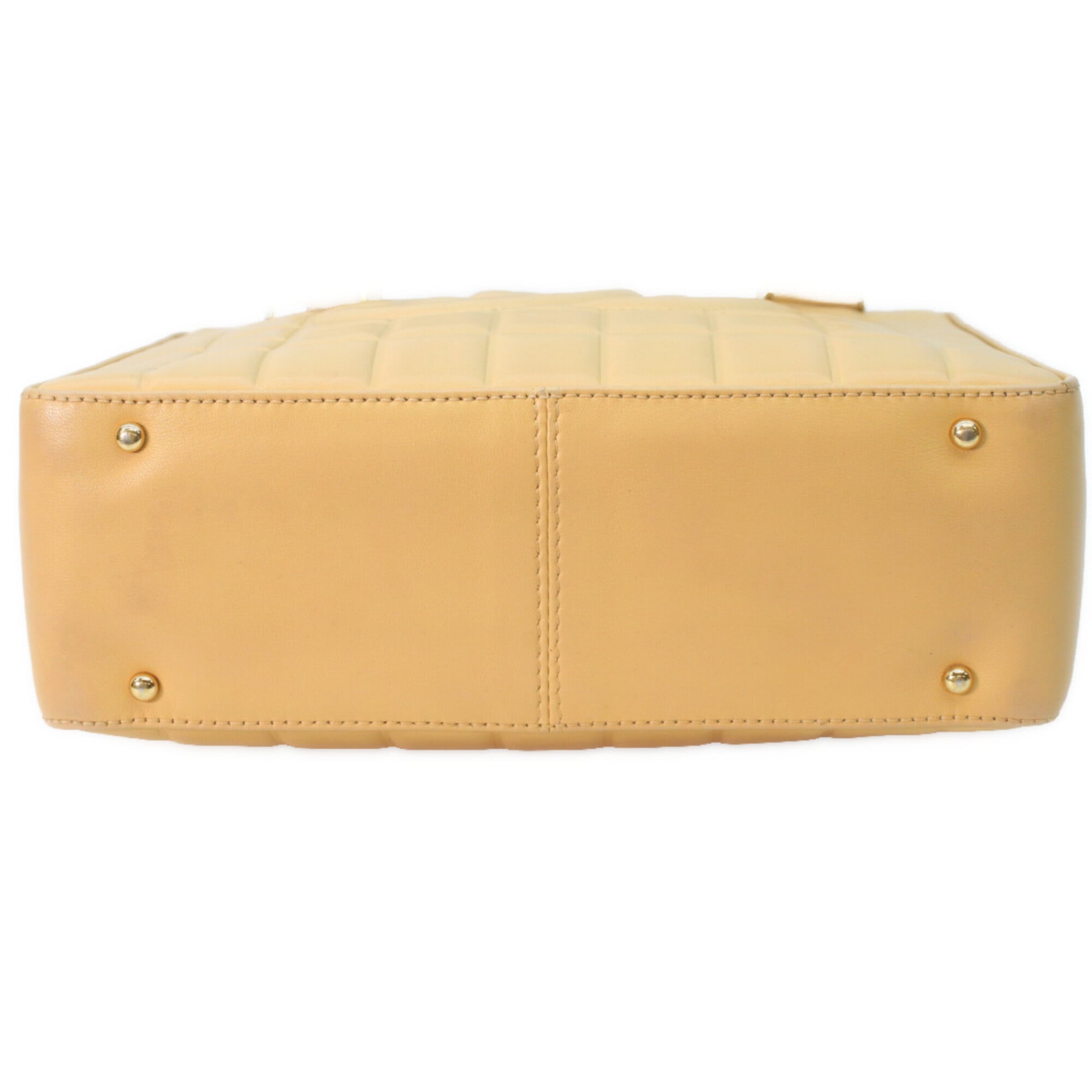 Chanel Chocolate Bar Beige Leather Handbag (Pre-Owned)