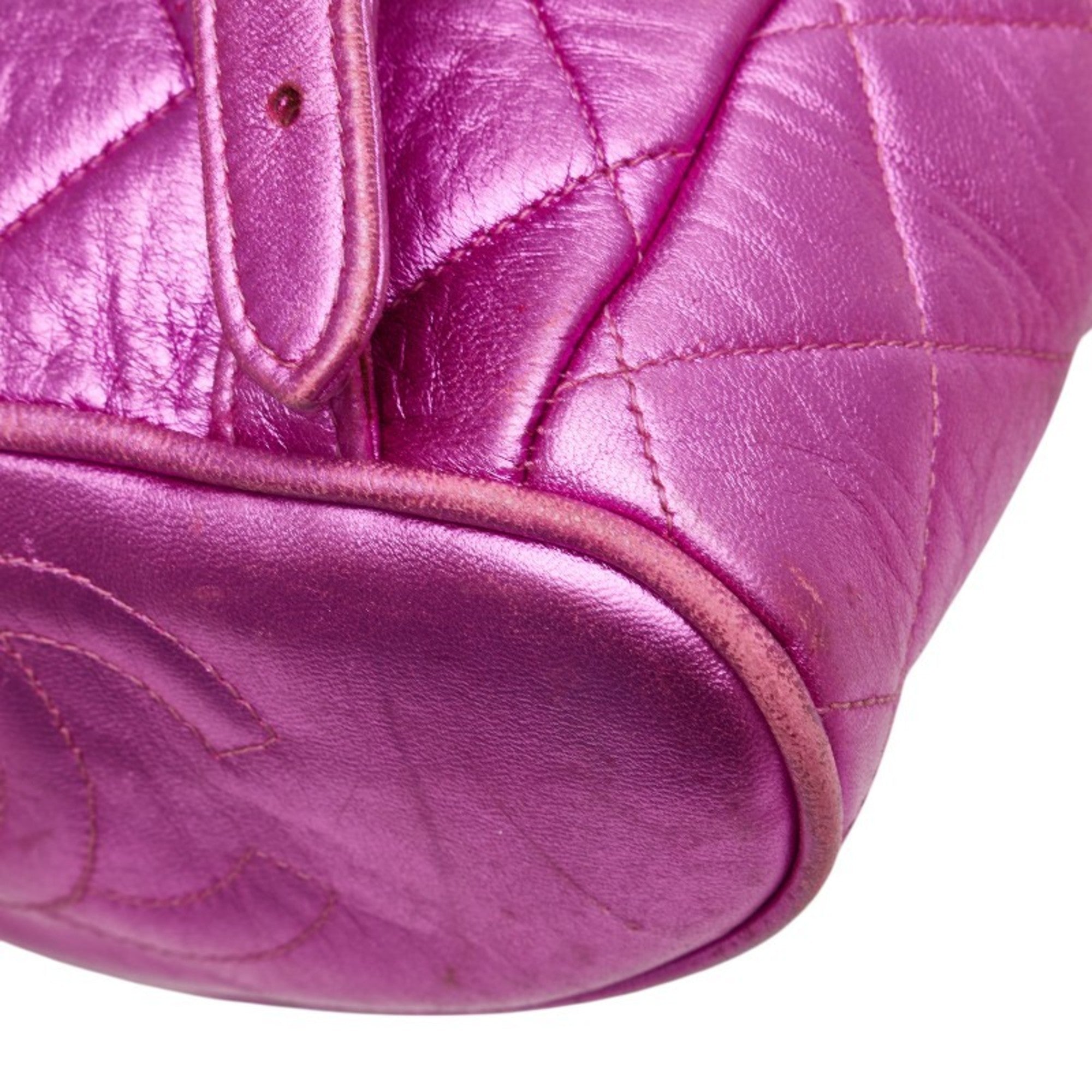Chanel Metallic Pink Leather Backpack (Pre-Owned)