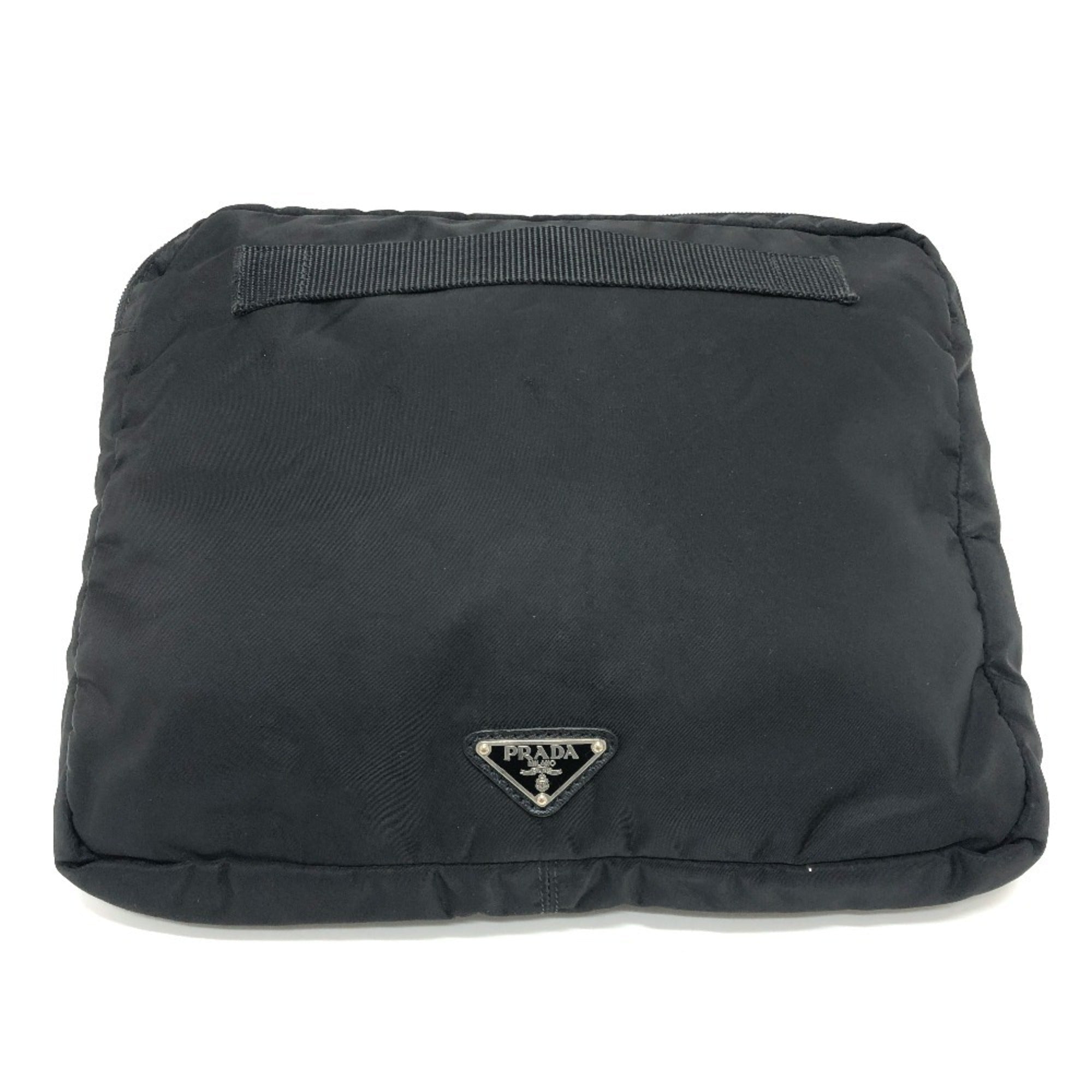 Prada Black Nylon Clutch Bag (Pre-Owned)