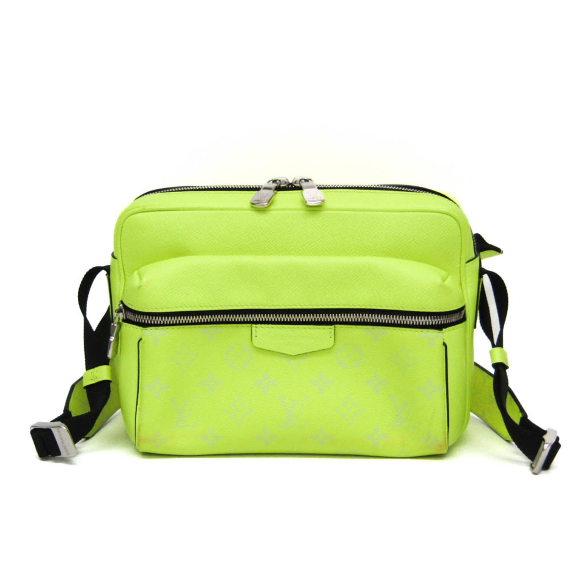 Louis Vuitton Outdoor Messenger Bag Monogram Taigarama Yellow Canvas Shoulder Bag Bag (Pre-Owned)