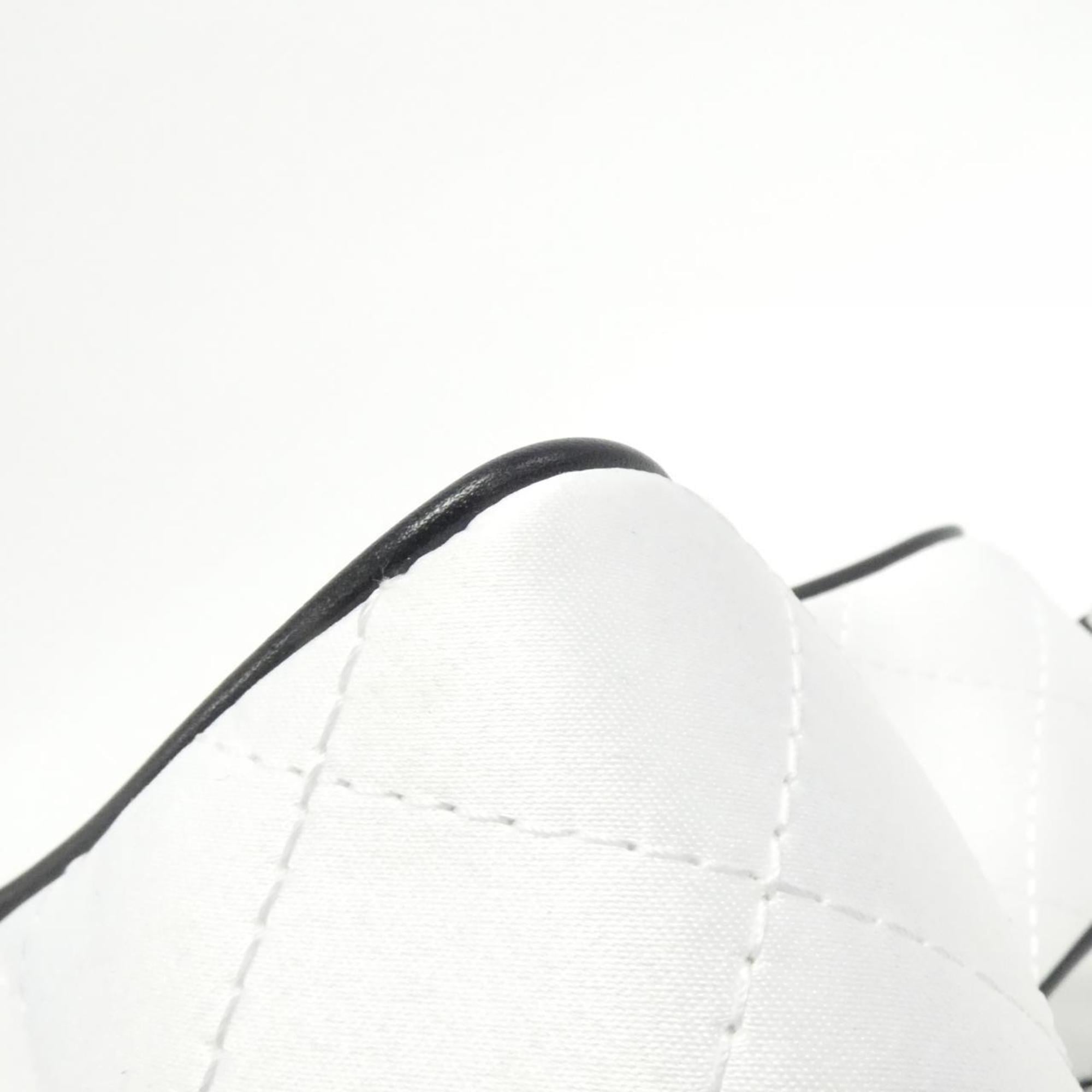 Chanel Black White Satin Shoulder Bag (Pre-Owned)