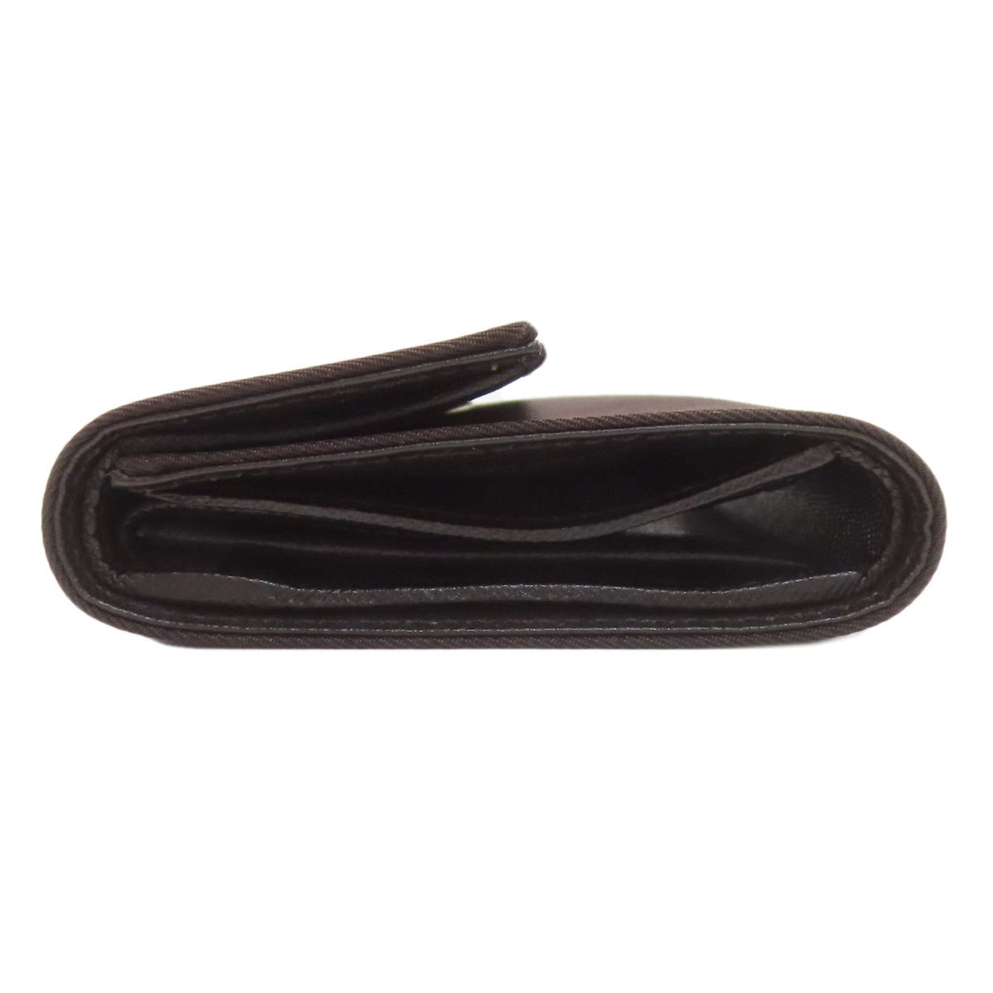 Prada Dark Brown Nylon Wallet (Bi-Fold) (Pre-Owned)