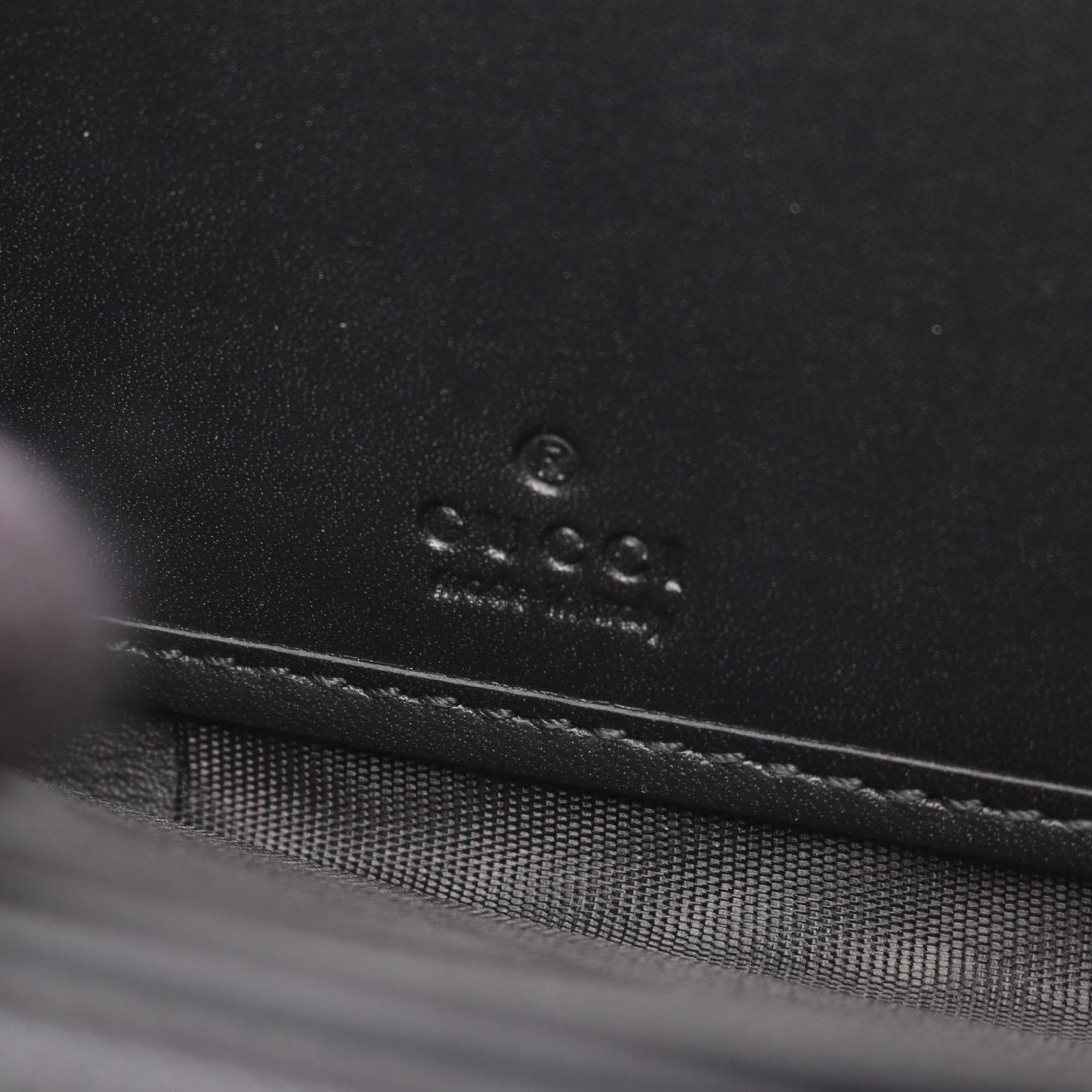 Gucci Black Leather Long Wallet (Bi-Fold) (Pre-Owned)