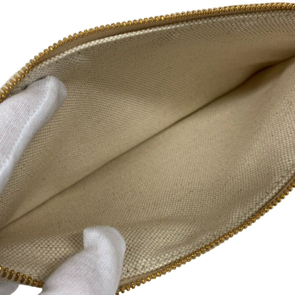 Bottega Veneta Ivory Canvas Leather Handbag (Pre-Owned)