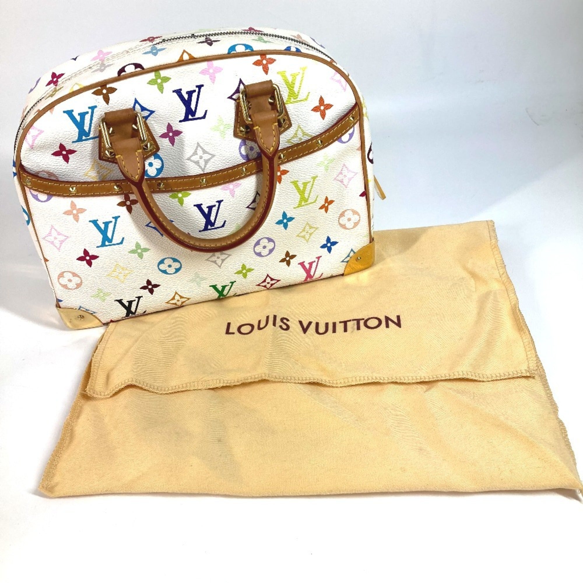Louis Vuitton Multi-Color White Monogram Multicolore Canvas Boston Bag Handbag (Pre-Owned)