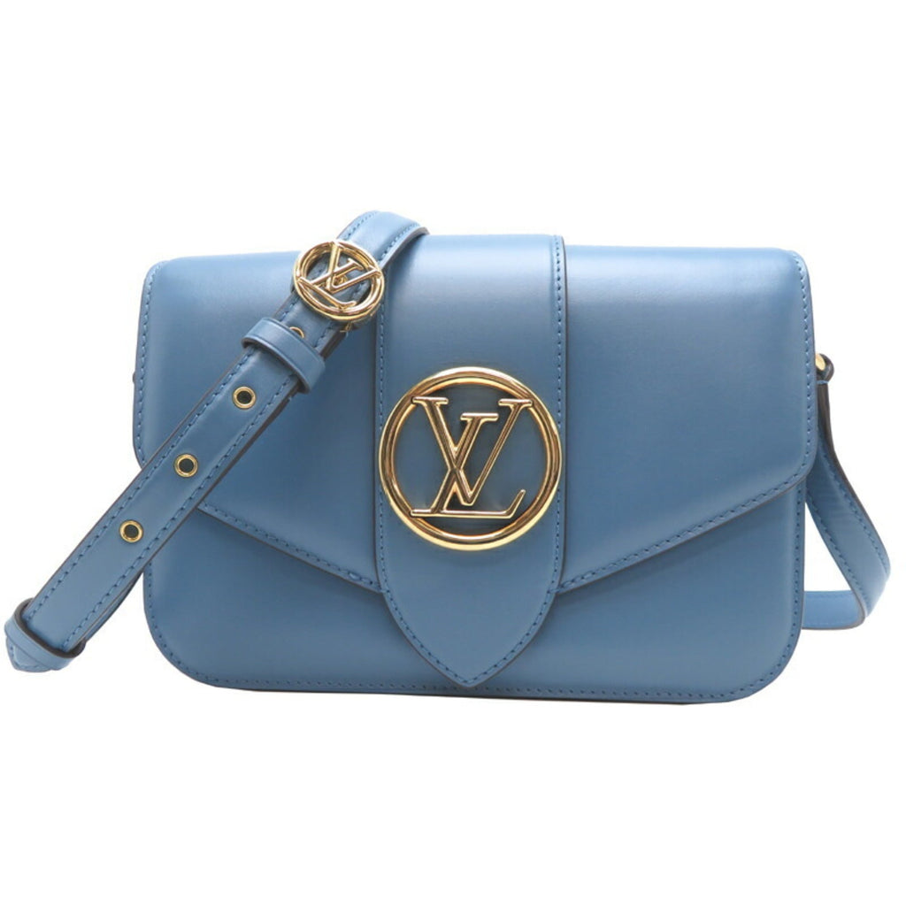 Louis Vuitton Blue Leather Shoulder Bag (Pre-Owned)