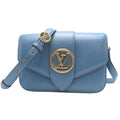 Louis Vuitton Blue Leather Shoulder Bag (Pre-Owned)