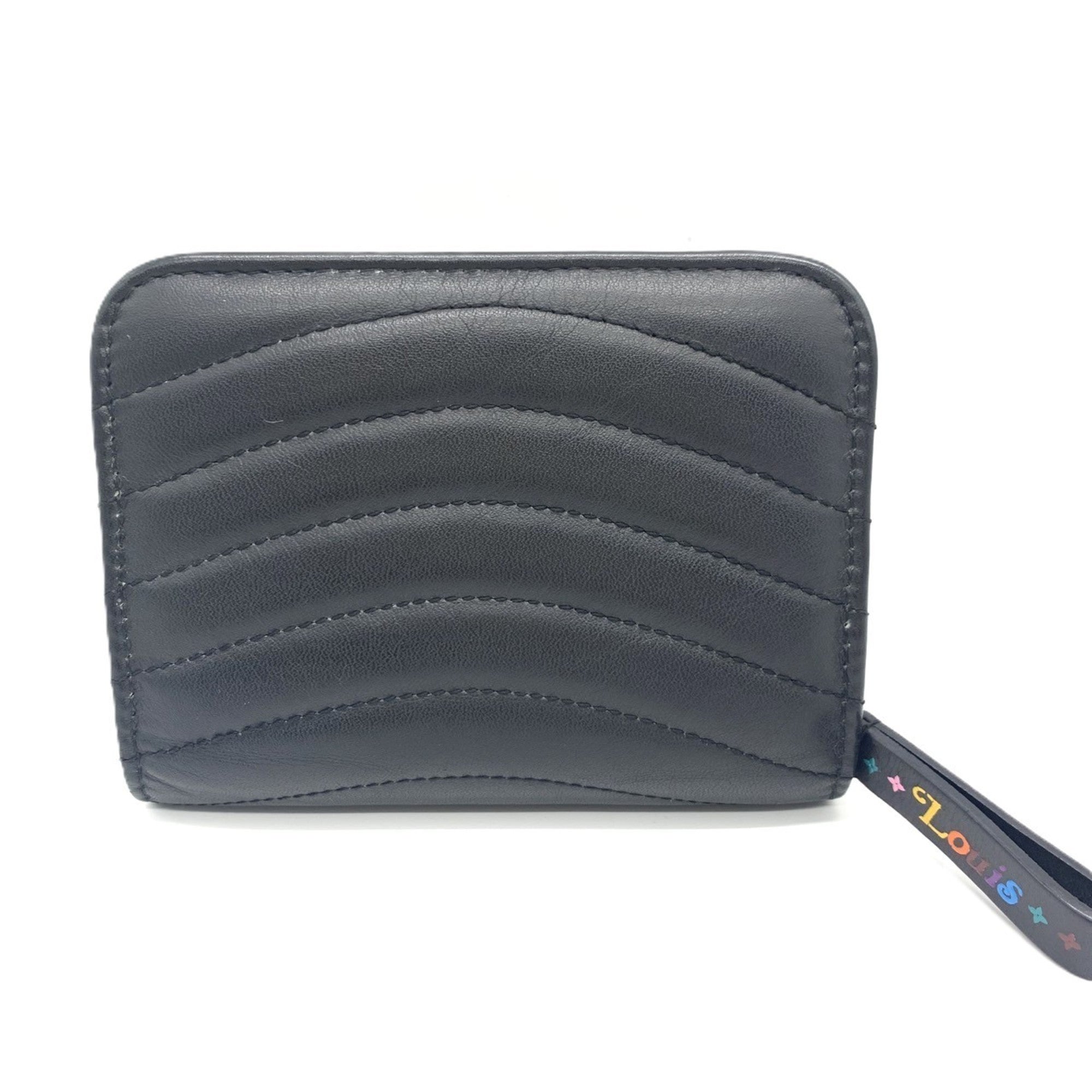 Louis Vuitton Black Leather Wallet (Bi-Fold) (Pre-Owned)