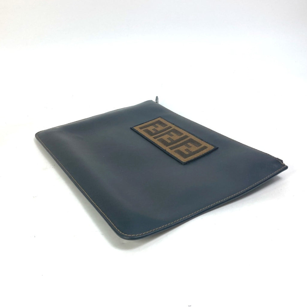 Fendi Black Leather Clutch Bag (Pre-Owned)