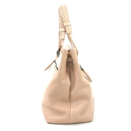 Bottega Veneta Pink Beige Leather Handbag (Pre-Owned)