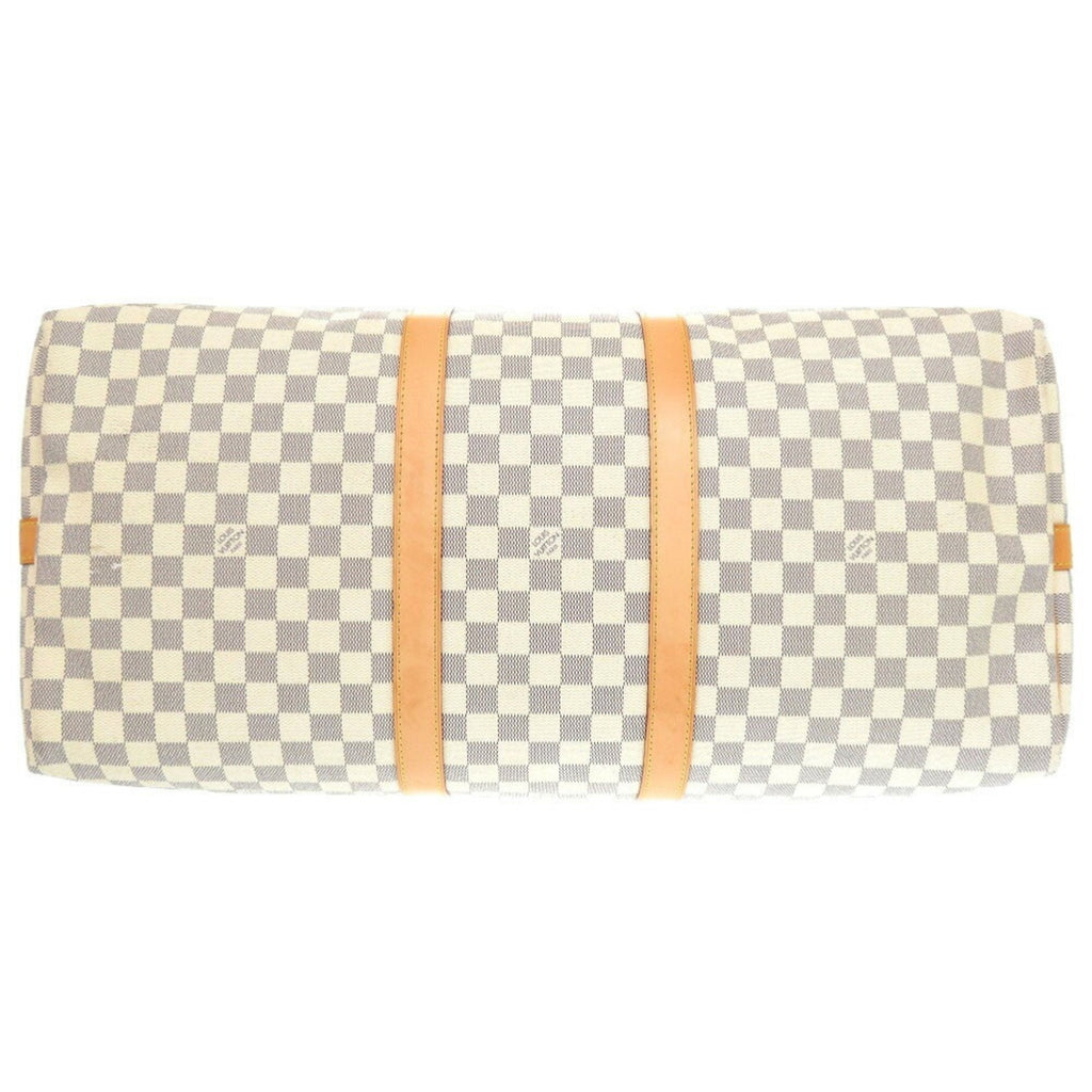 Louis Vuitton White Damier Azur Boston Bag (Pre-Owned)