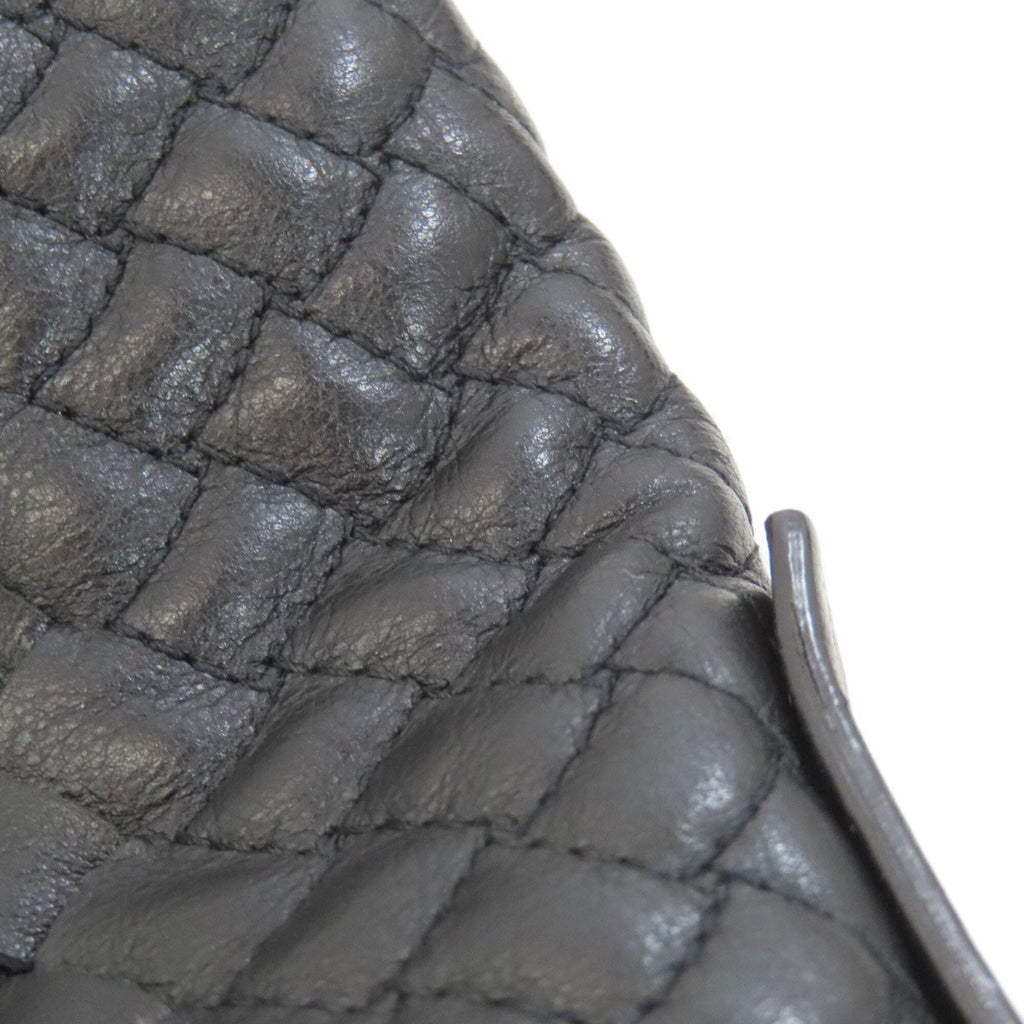 Bottega Veneta Black Leather Shoulder Bag (Pre-Owned)