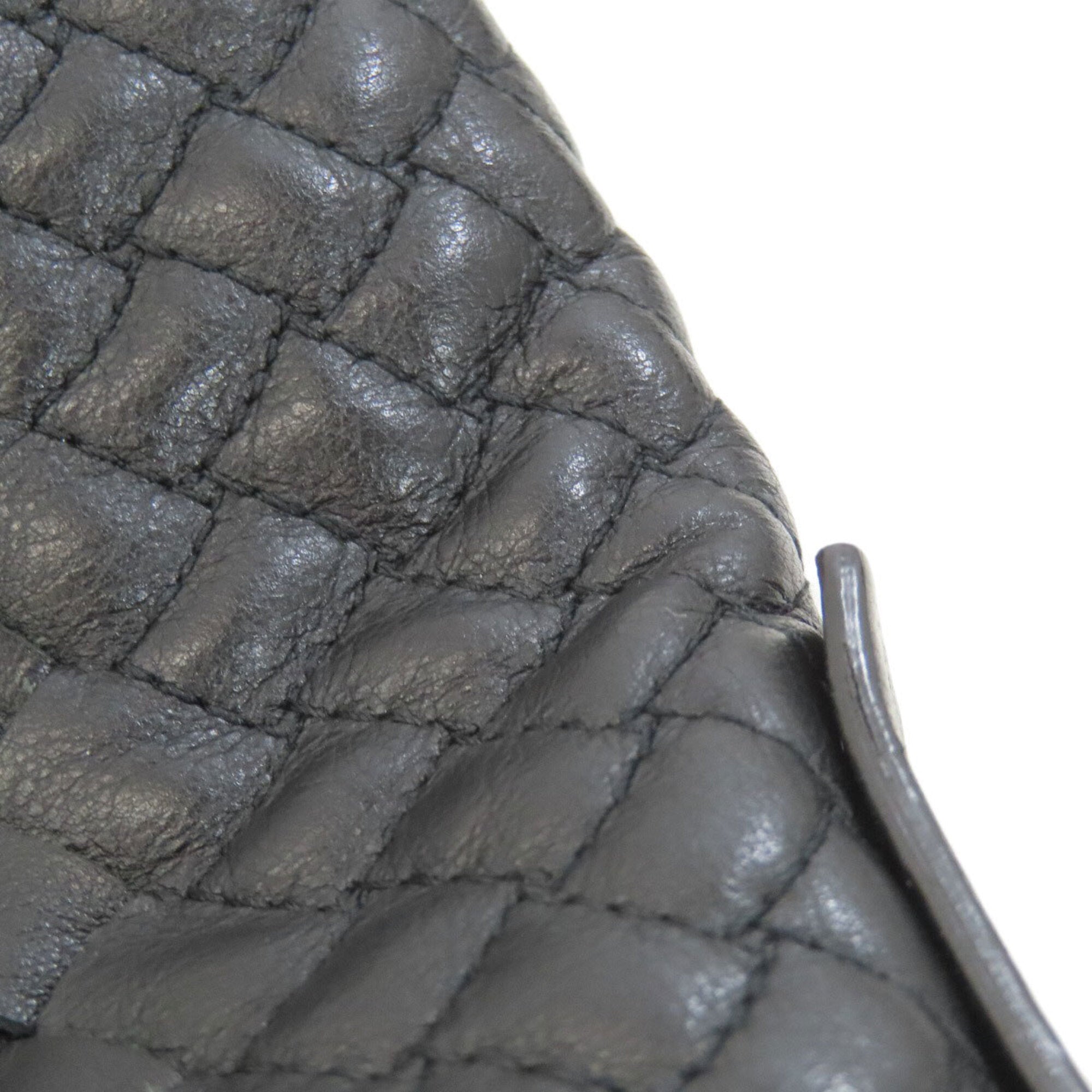 Bottega Veneta Black Leather Shoulder Bag (Pre-Owned)