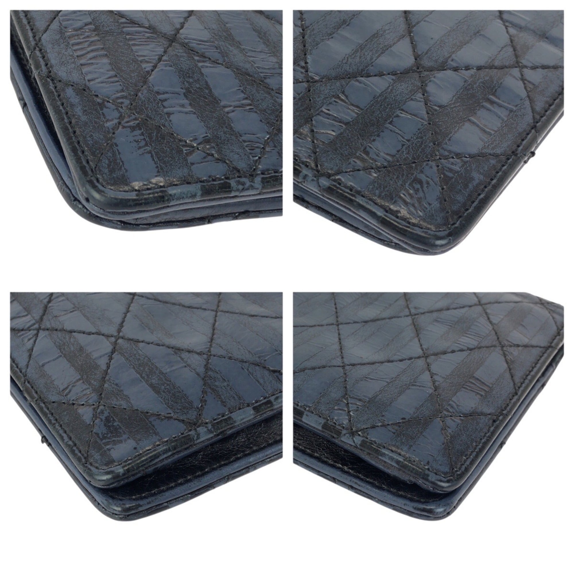 Chanel Navy Leather Wallet (Bi-Fold) (Pre-Owned)