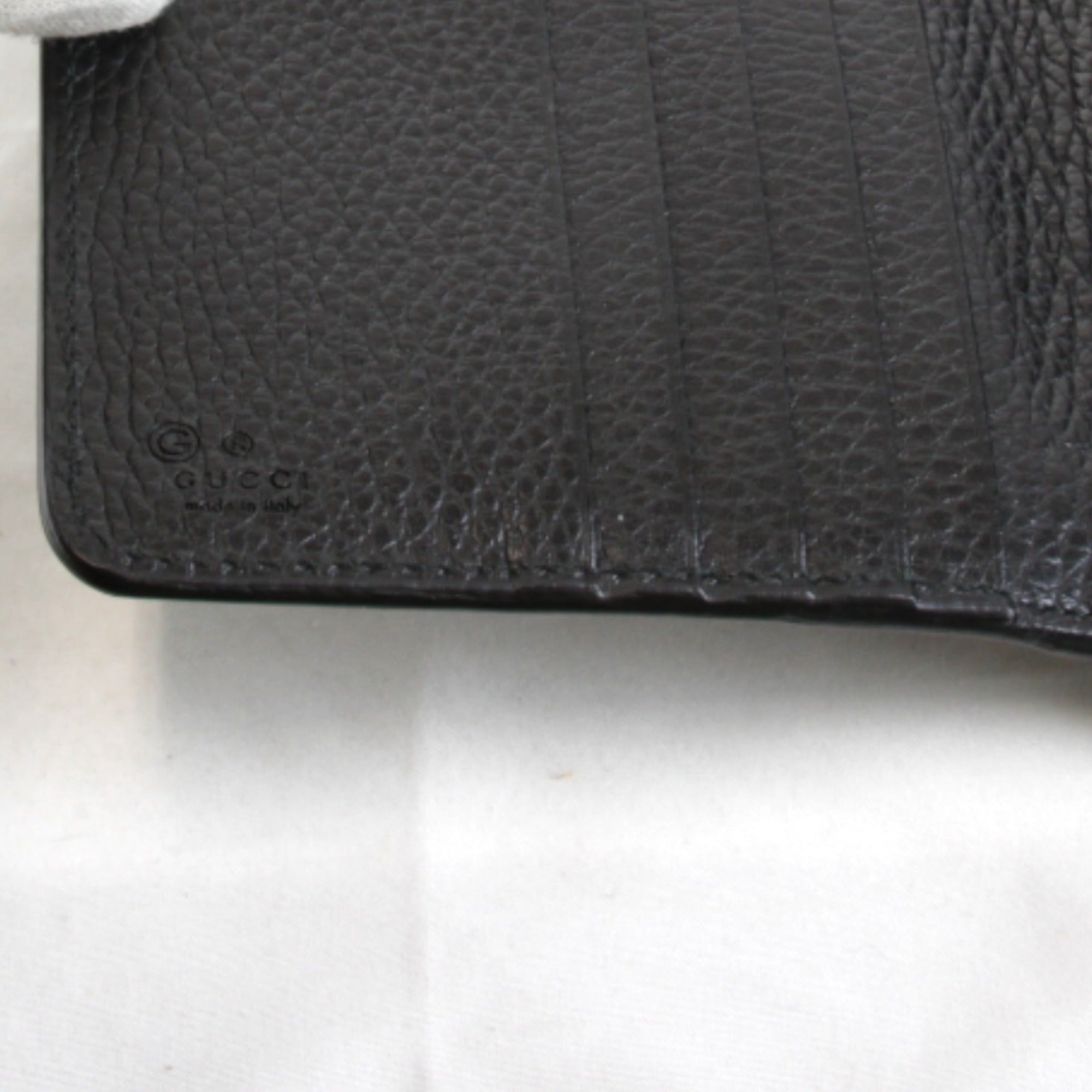 Gucci Black Leather Long Wallet (Bi-Fold) (Pre-Owned)